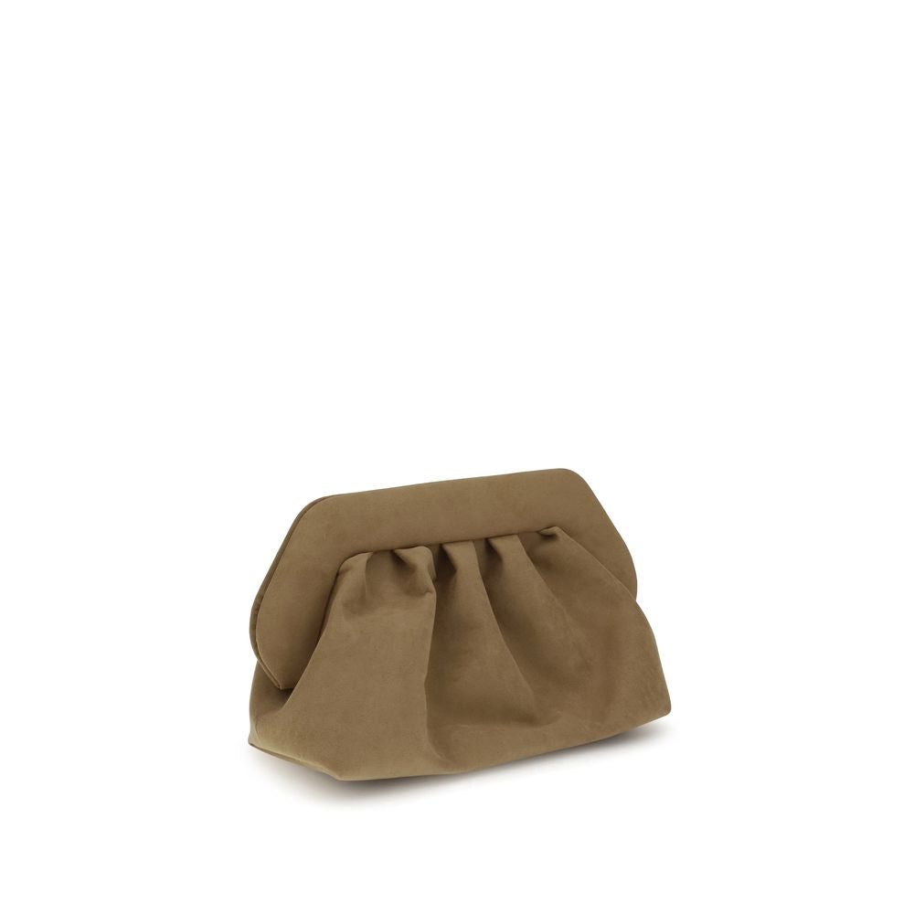 THEMOIRè Beigefarbene Clutch aus anderen Fasern